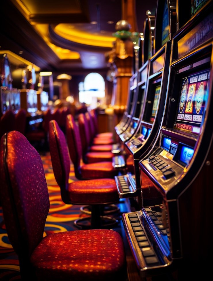 Ruang permainan Live Casino dengan dealer profesional dan pencahayaan atmosferik